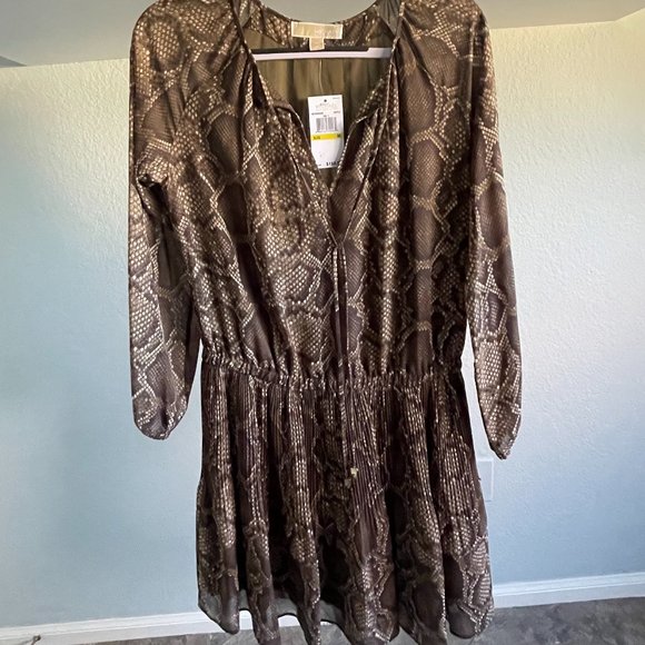 MICHAEL Michael Kors Snakeskin Printed Dress - Picture 1 of 6
